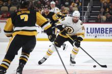 Zacha nasázel hattrick, trefil se i Pastrňák. Český koncert ale na výhru nestačil