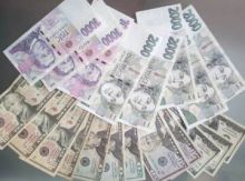 Koruna k euru stagnovala, vůči dolaru zakončila nejsilnější za měsíc a půl