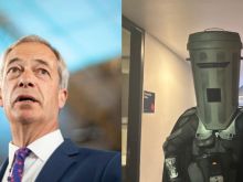 Popelnice jako hlavní soupeř Nigela Farage. Maskovaný muž získal skoro deset tisíc hlasů