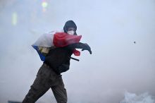 Mezi demonstranty v Paříži. 